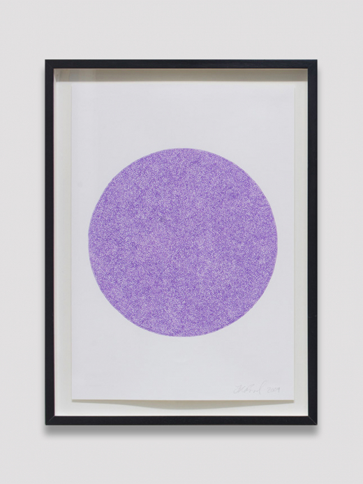 Purple scribble filling a white circle
