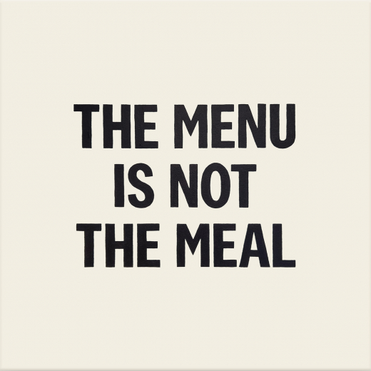 The Menu is Not the Meal